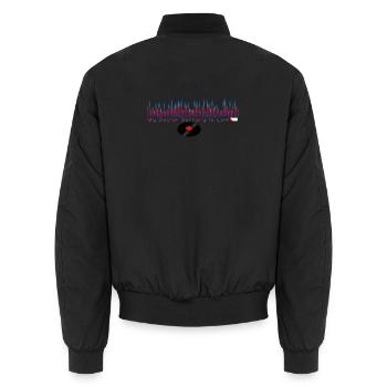 Mein Sozialakku ist leer - Unisex Bomberjacke - Schwarz - Hinten - AI Model Male 185 light (185cm)