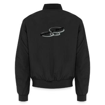 Drum 'n' Bass Design - Unisex Bomberjacke - Schwarz - Hinten - AI Model Male 185 light (185cm)