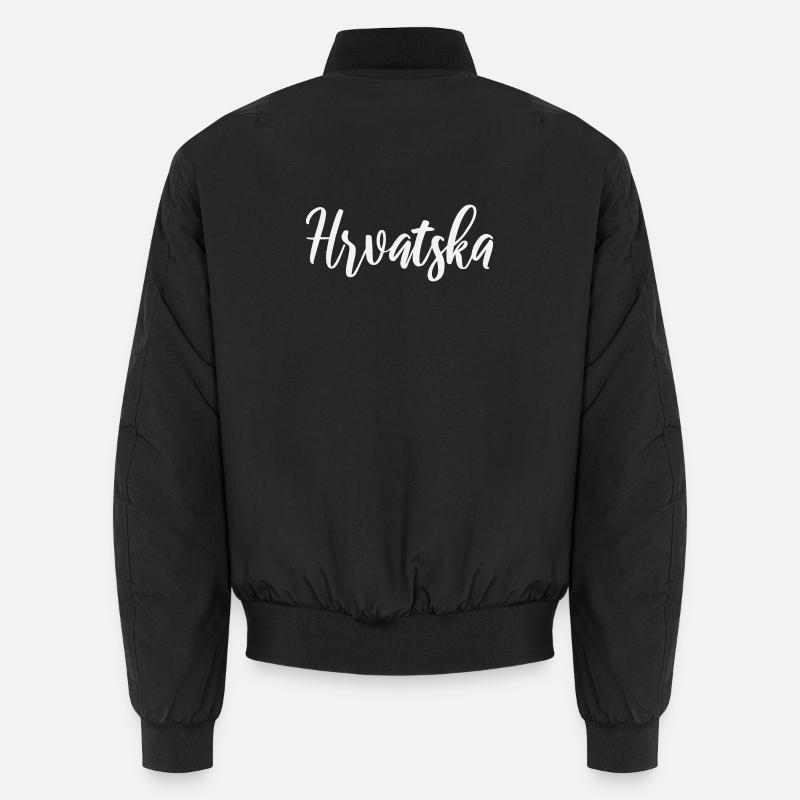 Hrvatska Script Identity - Unisex Bomberjacke - Schwarz