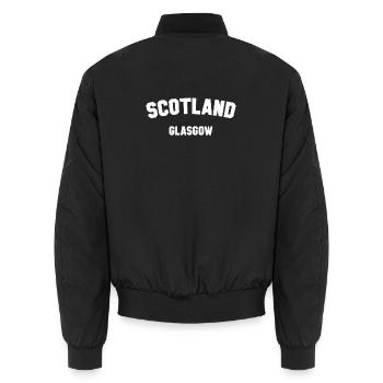 GLASGOW Écosse Schottland - Bomber unisexe - noir - Dos - AI Model Male 185 light (185cm)