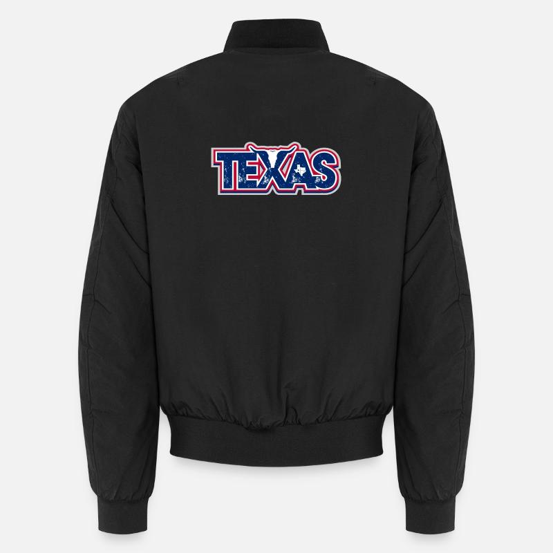 Texas Longhorn Distressed Flag Unisex Bomber Jacket