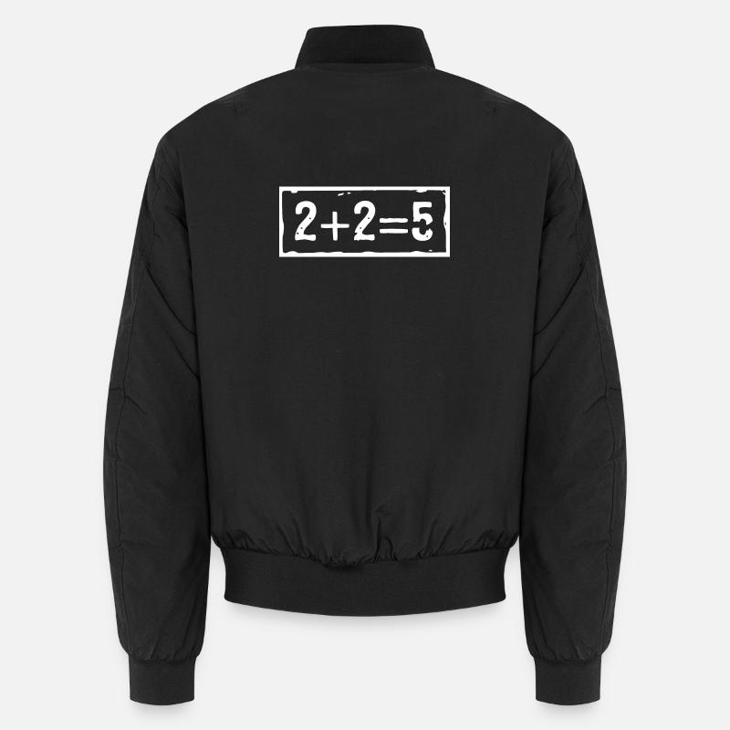 2 plus 2 equals 5 (dark) Unisex Bomber Jacket