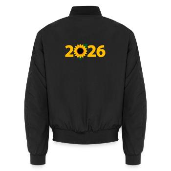 Jardinier 2026, Jardinage 2026, Fleuriste 2026 - Bomber unisexe - noir - Dos - AI Model Male 185 light (185cm)