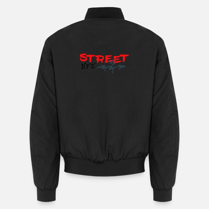 Street Life Graffiti  - Unisex Bomberjacke - Schwarz