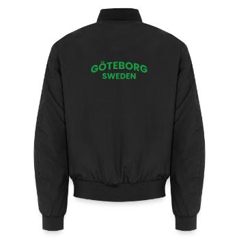 Göteborg, Schweden im grünen Taufbecken - Unisex Bomberjacke - Schwarz - Hinten - AI Model Male 185 light (185cm)