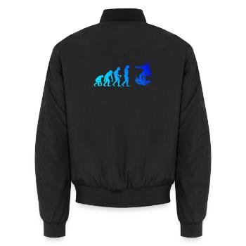 Modernes Snowboard Artwork - Unisex Bomberjacke - Schwarz - Hinten - AI Model Male 185 light (185cm)