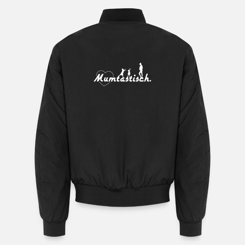 Mum-tastic - Saying White - Unisex Bomber Jacket - black