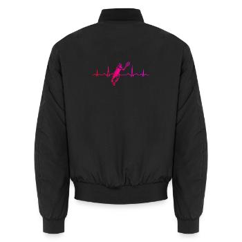 Geschenkidee für einen Tennis mit Tennis - Unisex Bomberjacke - Schwarz - Hinten - AI Model Male 185 light (185cm)