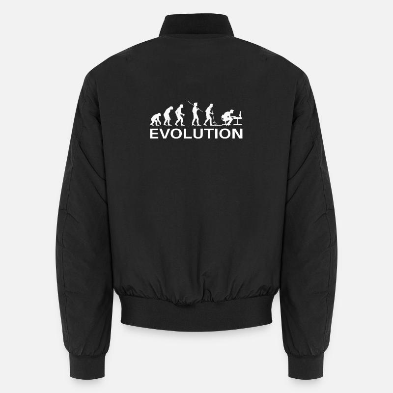 Programmierer Evolution Informatiker Entwickler - Unisex Bomberjacke - Schwarz