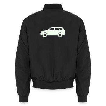 Pastel Car Silhouette - Unisex Bomber Jacket - black - Back - AI Model Male 185 light (185cm)