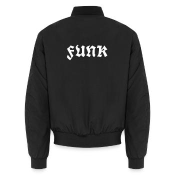 Funk-Graffiti-Logo - Unisex Bomberjacke - Schwarz - Hinten - AI Model Male 185 light (185cm)