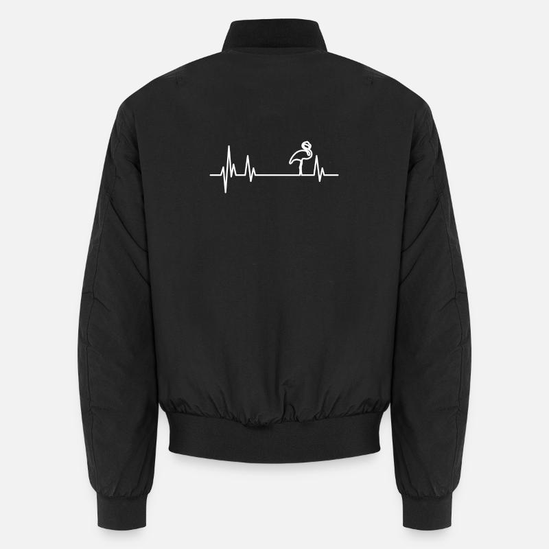 Flamingo Heartbeat blanc Bomber unisexe
