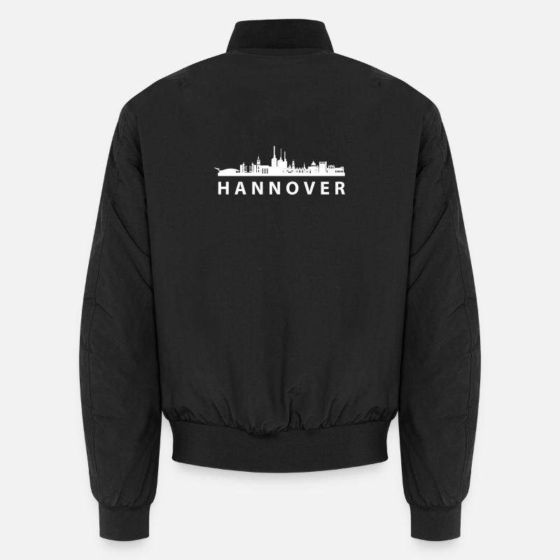 Hannover Skyline Silhouette design Unisex Bomberjacke