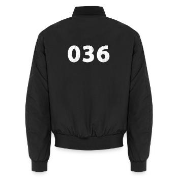 036 Almere Zeewolde - Bomber unisexe - noir - Dos - AI Model Male 185 light (185cm)