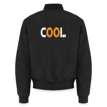 Cool moderne et jeune - Bomber unisexe - noir - Dos - AI Model Male 185 light (185cm)