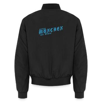 München ist blau Fussball Löwe München - Unisex Bomberjacke - Schwarz - Hinten - AI Model Male 185 light (185cm)
