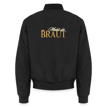 Braut Mädels! Personalisierbar - Unisex Bomberjacke - Schwarz - Hinten - AI Model Male 185 light (185cm)