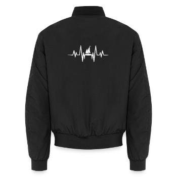 Heartbeat Sailing - Bomber unisexe - noir - Dos - AI Model Male 185 light (185cm)