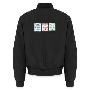 Merry Christmas - Unisex Bomberjacke - Schwarz - Hinten - AI Model Male 185 light (185cm)