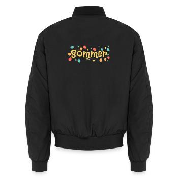 Sommer als Sommer - Unisex Bomberjacke - Schwarz - Hinten - AI Model Male 185 light (185cm)