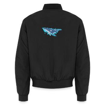 Baleine à bosse pour les amoureux de la mer - Bomber unisexe - noir - Dos - AI Model Male 185 light (185cm)