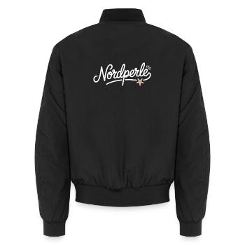 Nordperle Hambourg mer du Nord mer Baltique Deern allemand du Nord - Bomber unisexe - noir - Dos - AI Model Male 185 light (185cm)