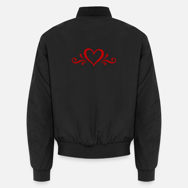 Heart Icon - Unisex Bomber Jacket - black