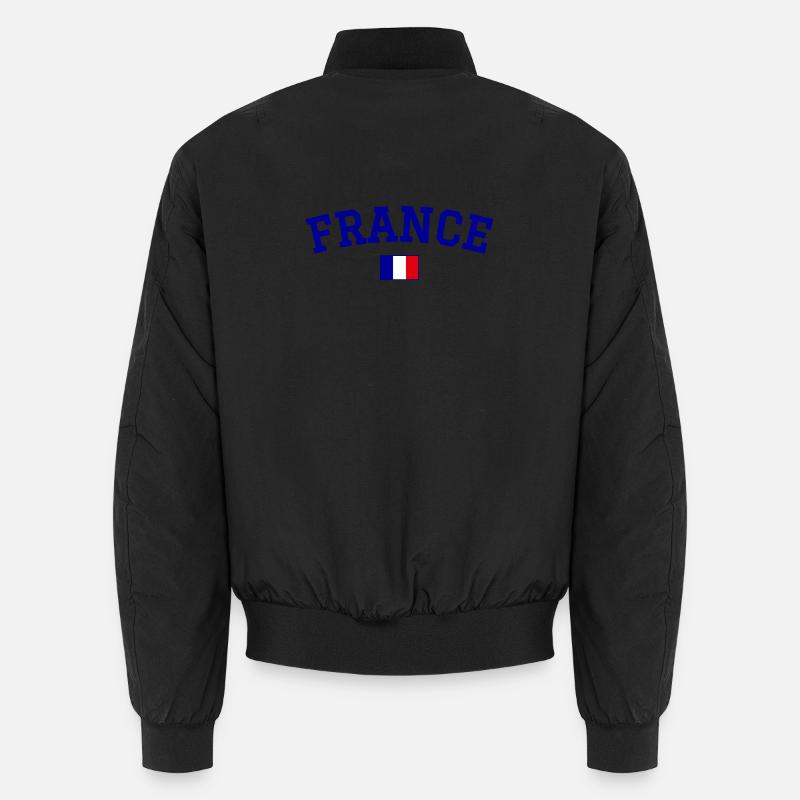 Drapeau français Bleu - Bomber unisexe - noir