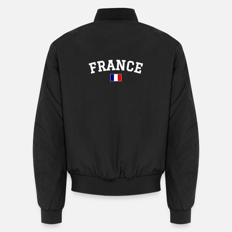 France Flag Design White Unisex Bomber Jacket