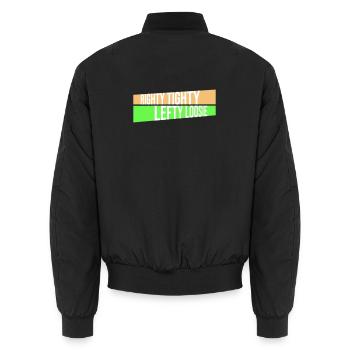 Righty Tighty Lefty Loosie Lustig Heimwerker Logo - Unisex Bomberjacke - Schwarz - Hinten - AI Model Male 185 light (185cm)