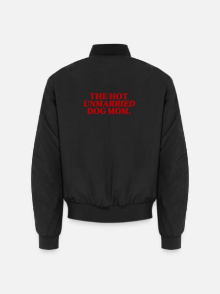 Cadeau drôle de la maman de hot-dog non mariée - Bomber unisexe - noir