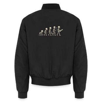Évolution du squelette - Cadeau drôle d’Halloween - Bomber unisexe - noir - Dos - AI Model Male 185 light (185cm)