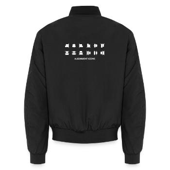 Graphiste Artiste Numérique Designer UI - Bomber unisexe - noir - Dos - AI Model Male 185 light (185cm)