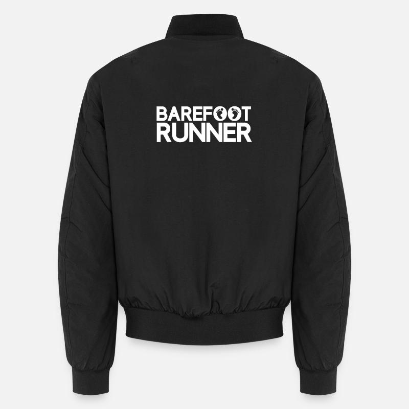 Barefoot Runner - Unisex Bomber Jacket - black