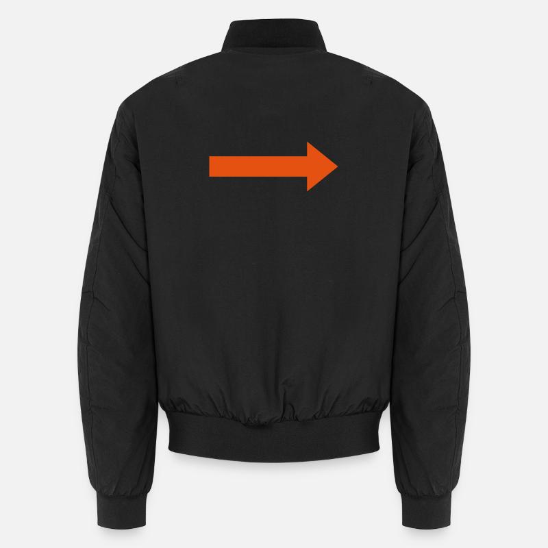 Flèche droite orange Bomber unisexe