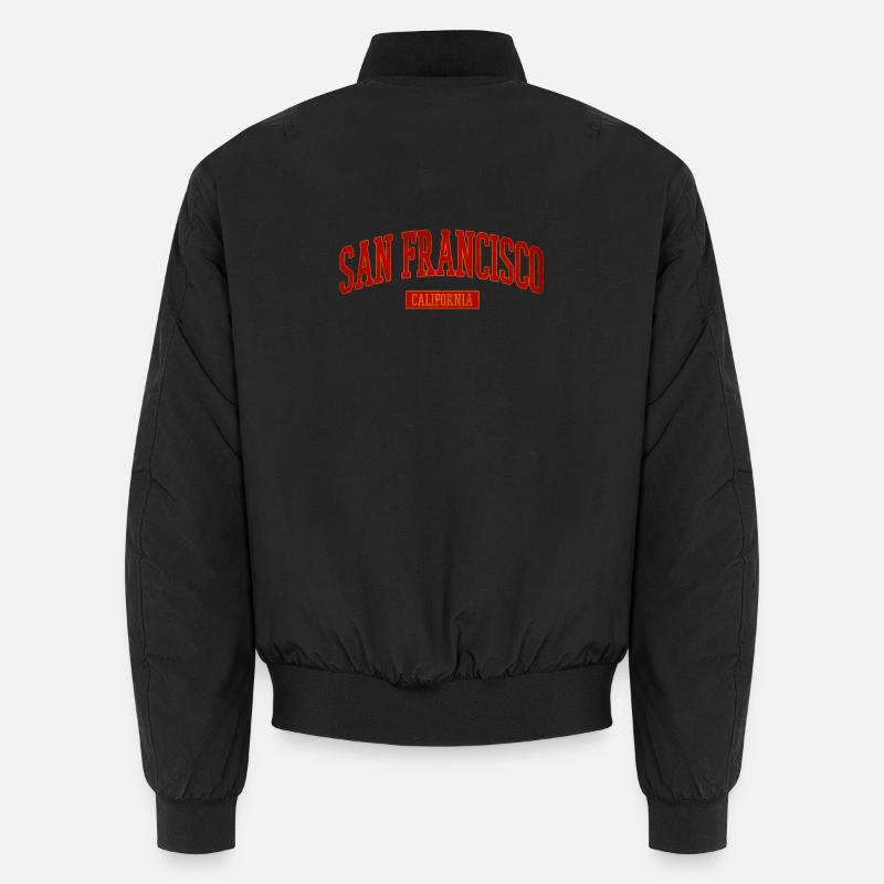 San Francisco Vintage Uni Schriftzug Unisex Bomberjacke