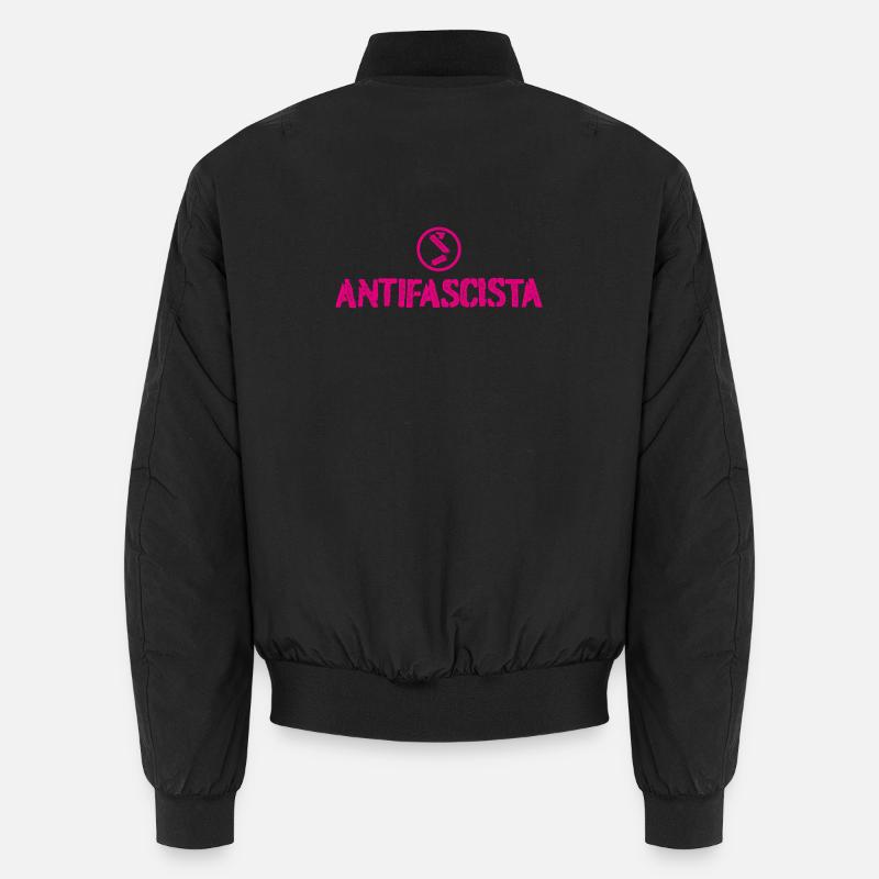 Antifaschistisch - Unisex Bomberjacke - Schwarz