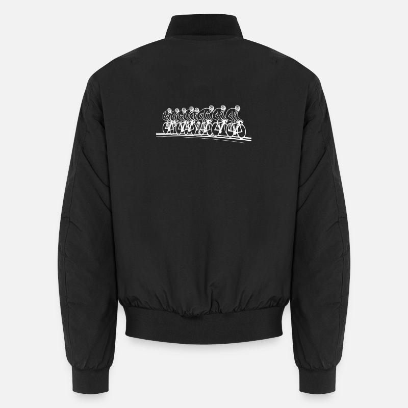 Radfahrer Line Art Unisex Bomberjacke