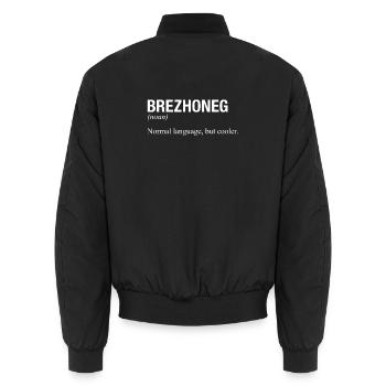 BREZHONEG Bretagne Bretagne - Bomber unisexe - noir - Dos - AI Model Male 185 light (185cm)