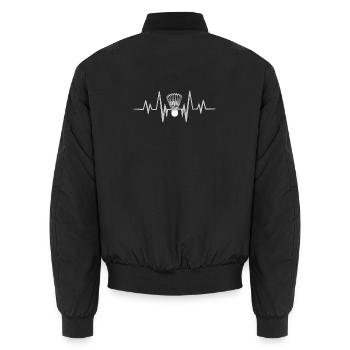 Battement de cœur du badminton - Bomber unisexe - noir - Dos - AI Model Male 185 light (185cm)