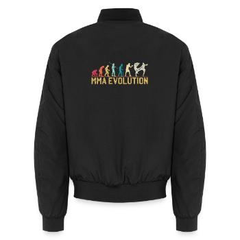 MMA Evolution Silhouette Design - Unisex Bomberjacke - Schwarz - Hinten - AI Model Male 185 light (185cm)