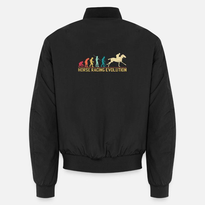 Horse Racing Evolution Design Unisex Bomber Jacket