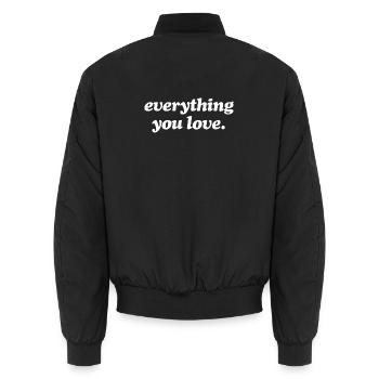 Citation Inspirante pour T-Shirt - Bomber unisexe - noir - Dos - AI Model Male 185 light (185cm)