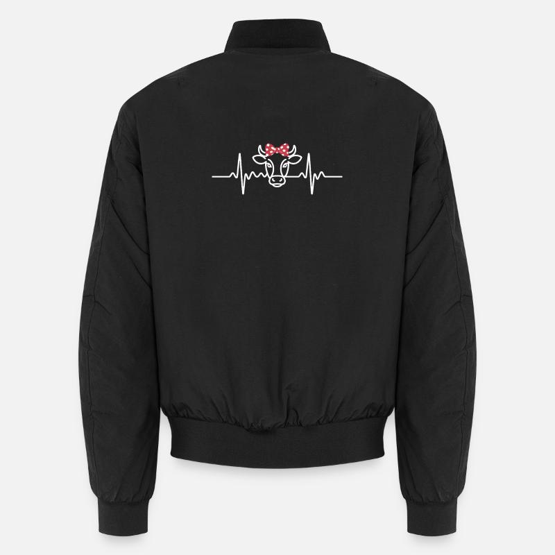 Herzschlag Kuh Unisex Bomberjacke
