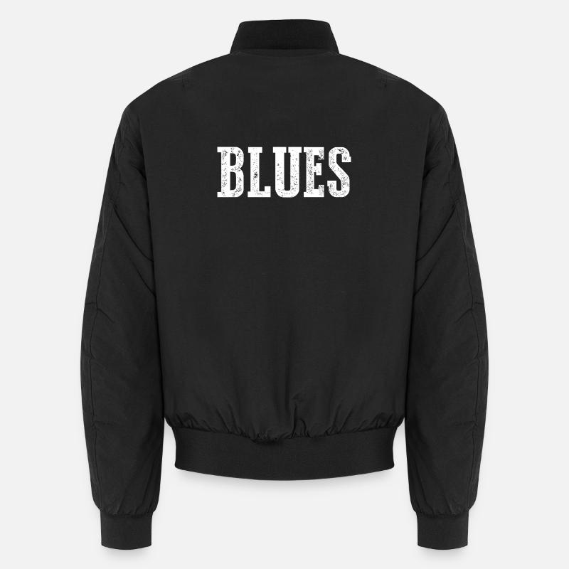 Vintage Blues Typography Design Unisex Bomber Jacket