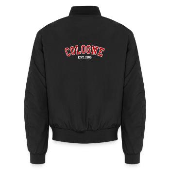 Cologne_Est_1985 - Bomber unisexe - noir - Dos - AI Model Male 185 light (185cm)