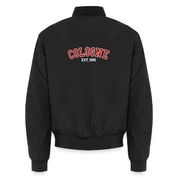 Cologne_Est_1995 - Bomber unisexe - noir - Dos - AI Model Male 185 light (185cm)