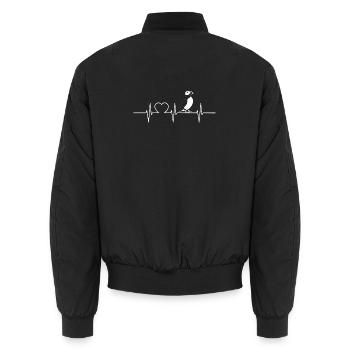 Puffin Papageientaucher - Unisex Bomberjacke - Schwarz - Hinten - AI Model Male 185 light (185cm)