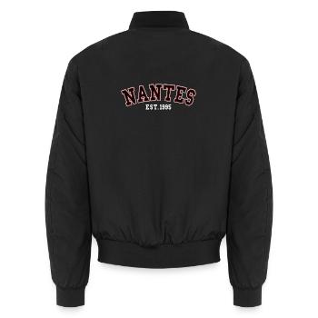 Nantes gegründet 1995 - Unisex Bomberjacke - Schwarz - Hinten - AI Model Male 185 light (185cm)