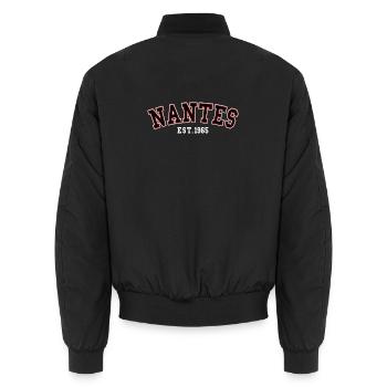 Nantes gegründet 1965 - Unisex Bomberjacke - Schwarz - Hinten - AI Model Male 185 light (185cm)